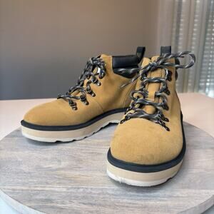 Sorel Women's Hi-Line Hiker Waterproof Suede Combat Ankle Boots Geo Size 9.5